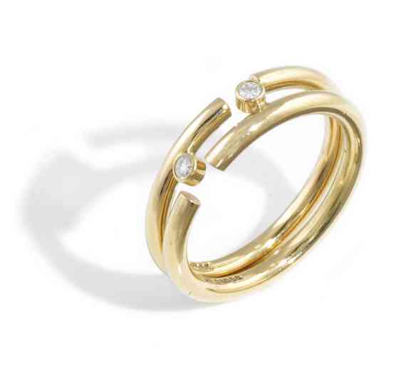 Gold Round Puzzle Ring Gold Round Puzzle Ring