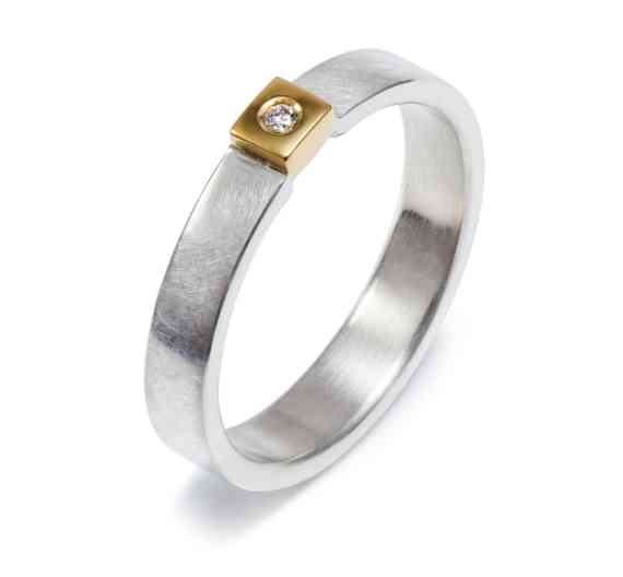 Square Set Diamond Ring Square Set Diamond Ring