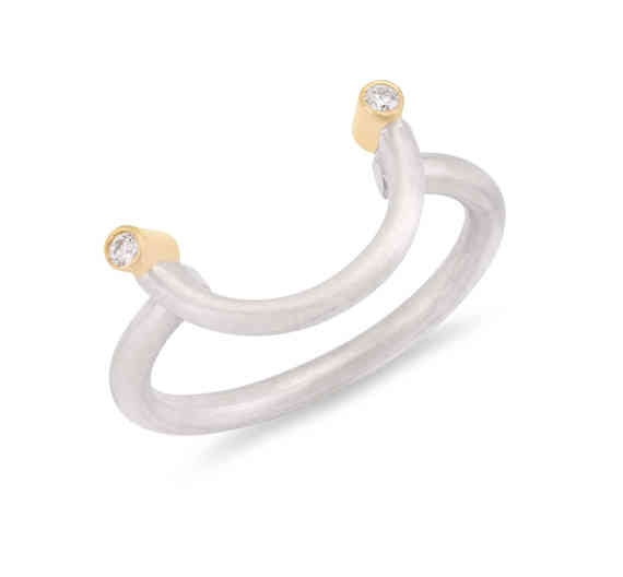 Crescent Diamond Ring Crescent Diamond Ring