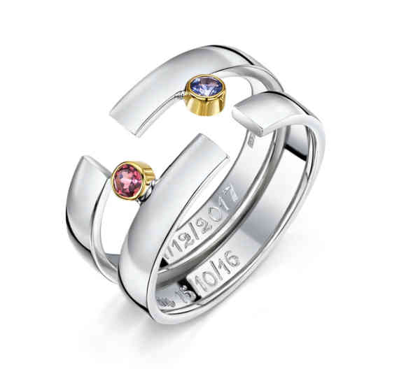 Gemstone Puzzle Ring White Gemstone Puzzle Ring White