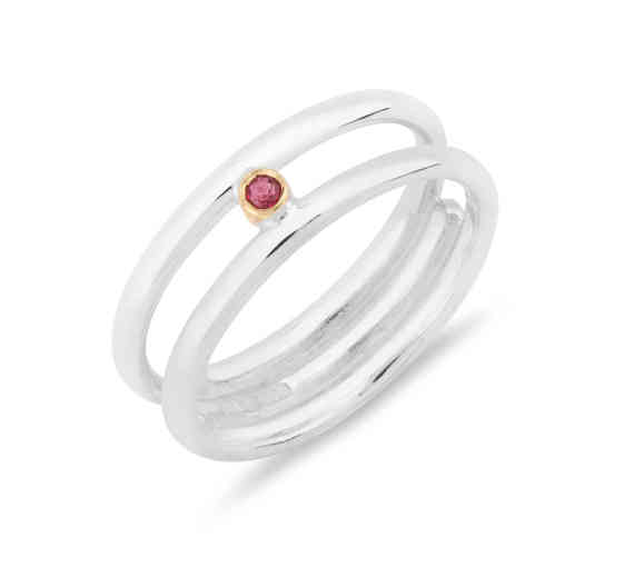 Ruby Slim Double Band Ring Ruby Slim Double Band Ring